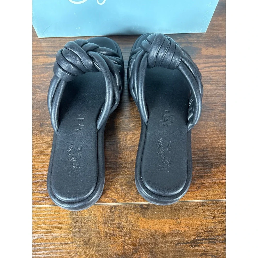 Seychelles Black Knotted Slide Sandals - Picture 6 of 9